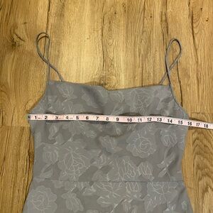 Anthropologie Hatch gray Floral Dress with Spaghetti Straps